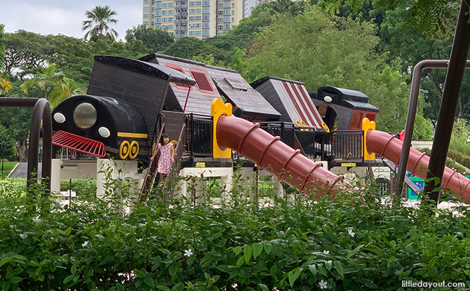 Tiong Bahru Park: Tilting Train Playground, Therapeutic Garden & More