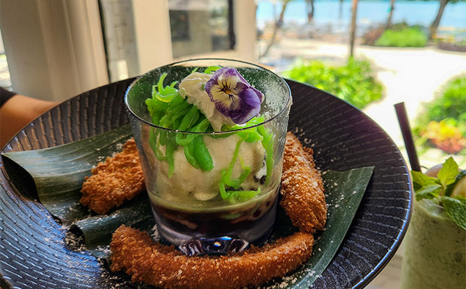 Chendol & Banana Fritter