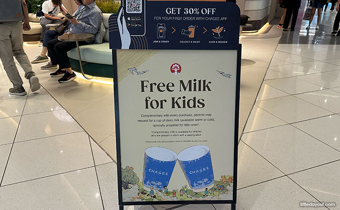 CHAGEE Suntec City: First Family-Friendly Store In Singapore 4 free milk for children