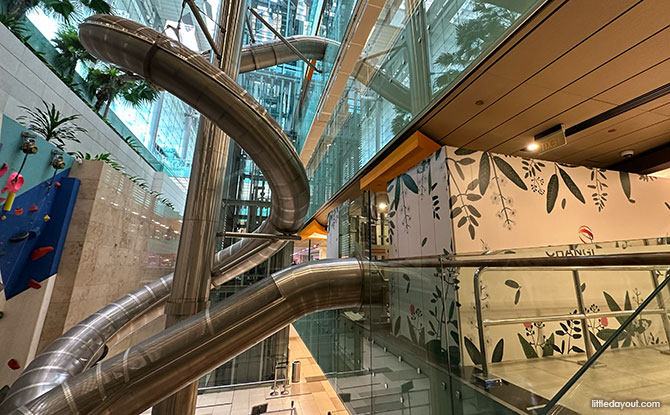 Changi Airport Terminal 3: Food, Shops & Attractions 17 As of February 2026, the T3 slide is temporarily closed.