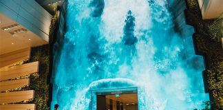 Changi Airport Terminal 2 Reopens With A 14-Metre-Tall Digital Waterfall