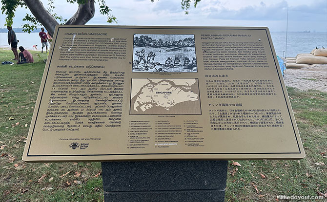 Changi Beach Massacre Plaque