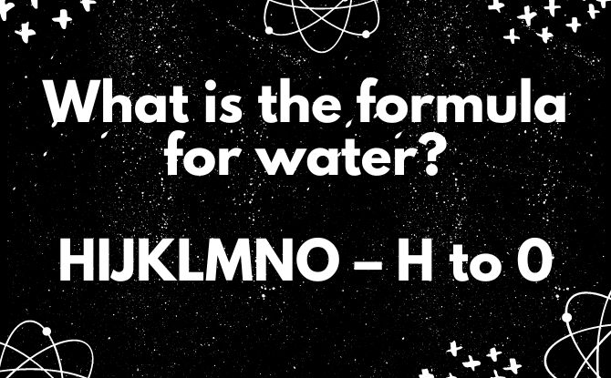 What is the formula for water?