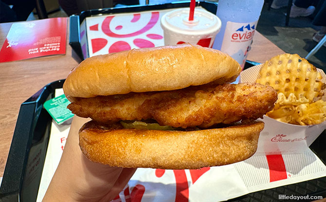 Try out the Original Chicken Sandwich and 4 Special Sauces