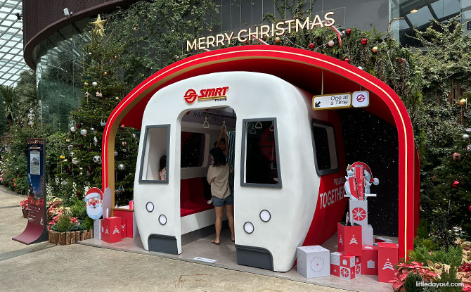 Gardens By The Bay Christmas Train Show 2025: Christmas Cheer At The Flower Dome 3 mock-up of an SMRT train