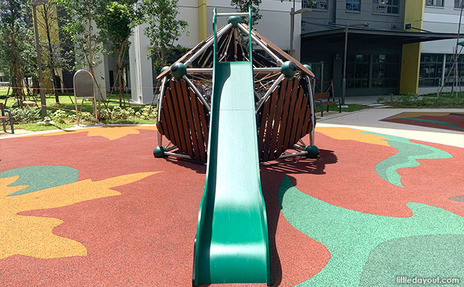 Green slide - Clementi Peaks Playground