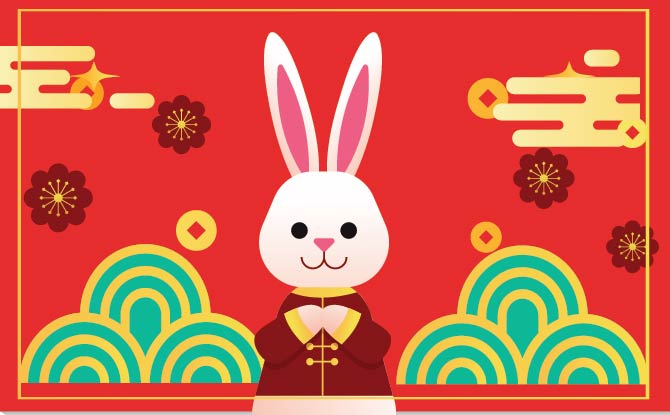 Chinese New Year Greetings For The Year Of The Rabbit