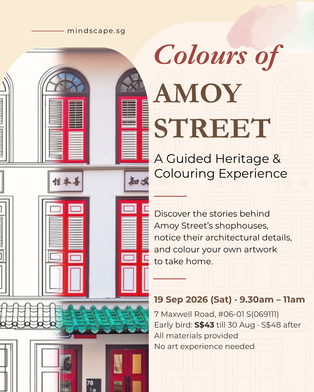 41 New Family-Friendly Things To Do In September 2026 With Kids In Singapore 14 Colours of Amoy Street: A Guided Heritage & Colouring Experience