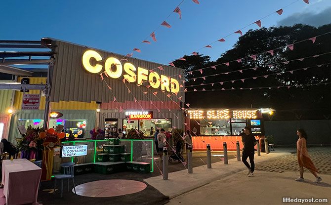 Cosford Container Park at Night