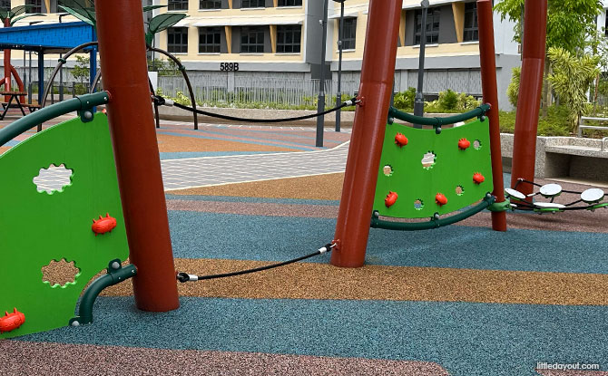 Costa Grove Playgrounds: Lobster Play, Mudskipper Slide & More 10 low rope obstacles