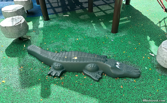 Crocodile at the playground