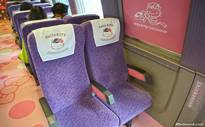 Interior of the Hello Kitty Shinkansen Train, Japan