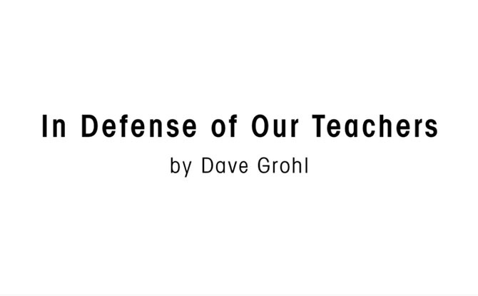 Foo Fighters’ Dave Grohl Pays Tribute And Makes An Impassioned Case For Teachers