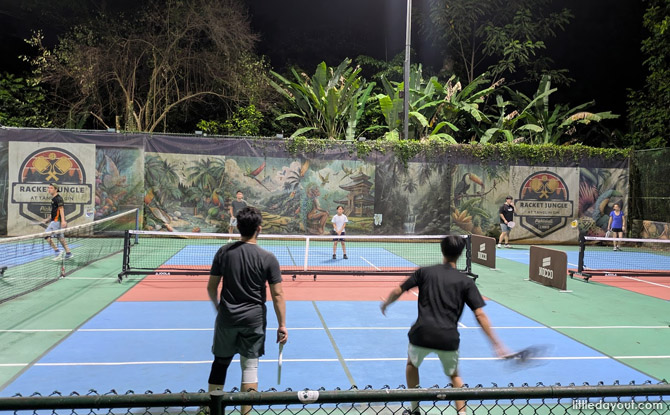 Guide To Dempsey For Families: Kid-friendly Hangouts, Playgrounds, Cafes & Enrichment 8 Racket Jungle Pickleball Courts