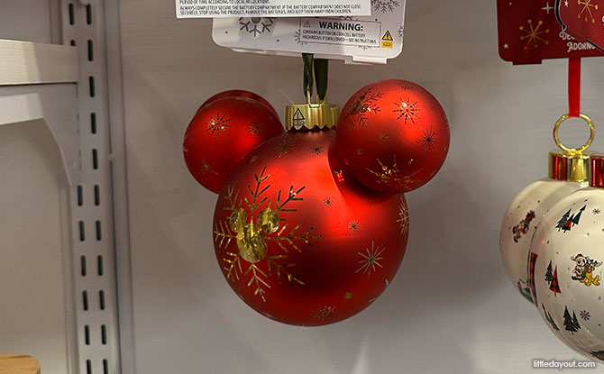 Mickey Mouse Icon Light-Up Holiday Ornament ($55.90) and Other Collectibles from the Christmas Collection