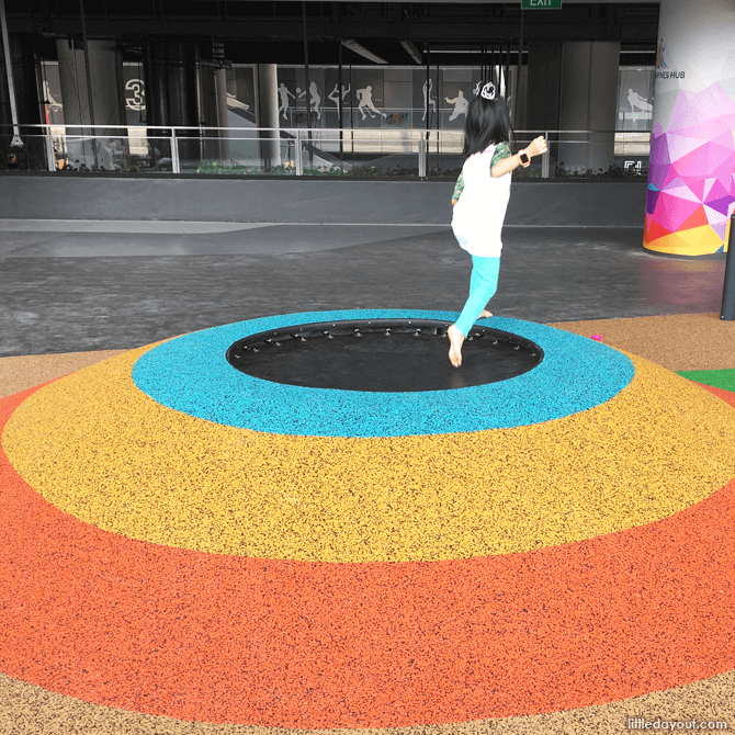 Bouncy Trampoline at Our Tampines Hub Level 2 Playground