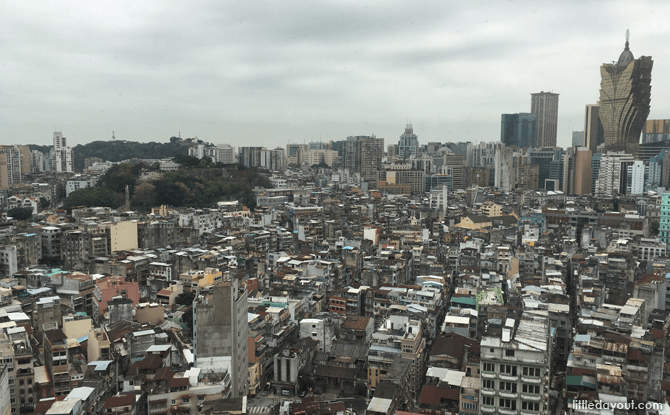 The view of the old town of Macau Peninsula from our hotel room. Full of old-world charm.