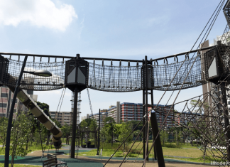 Tampines Green Forest Park & Playground: Cargo Net Course Tampines Green Forest Park Playground