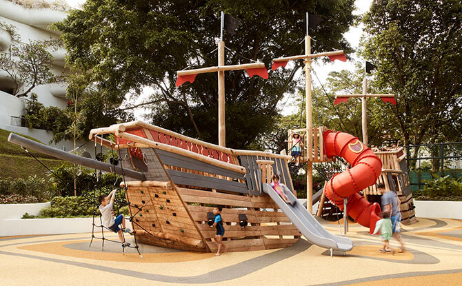 Buds by Shangri-La Hotel: Indoor Playground, Outdoor Water Play 9 Outdoor play area at Buds
