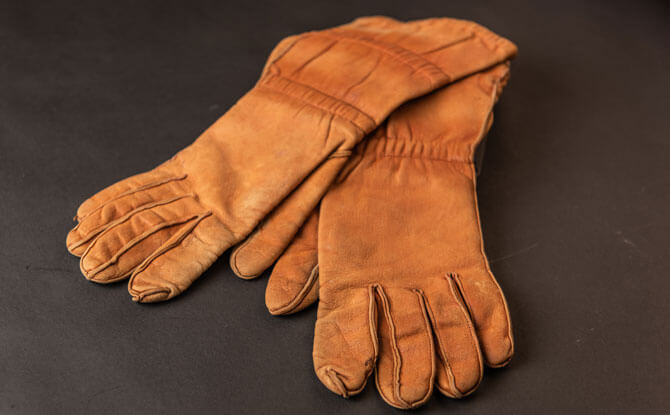 The Little Prince: Behind the Story At Singapore Philatelic Museum 2 Pilot Gloves of Antoine de Saint Exupéry