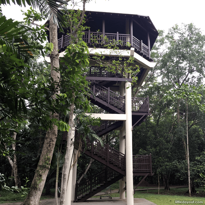 Bird watching tower at Pasir Ris Park