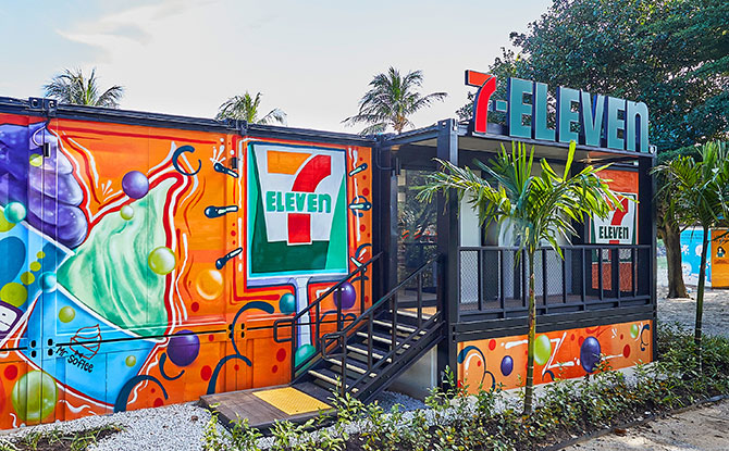 7-Eleven Beachfront Store at Sentosa's Palawan Beach