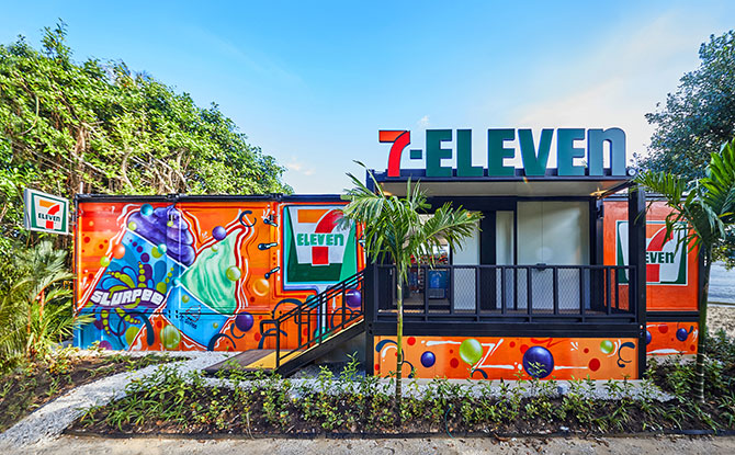e-7-Eleven-Palawan-Sentosa-Front New 7-Eleven x Tiger Beer Beachfront Store Open At Palawan Beach