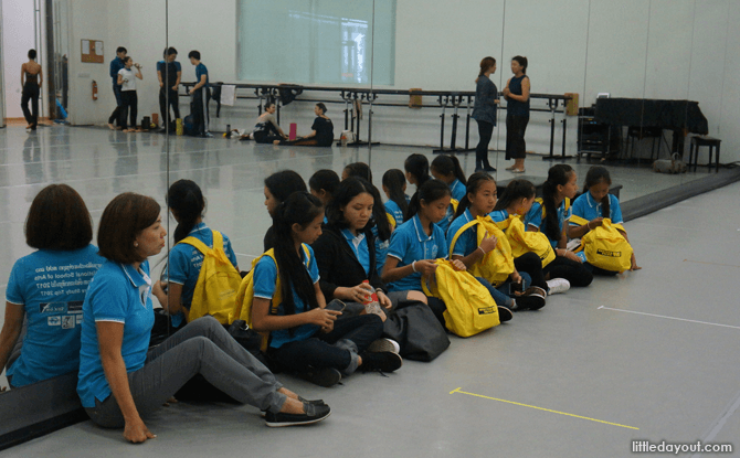 We had “front row seats” to the choreography workshop.