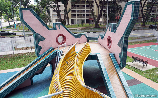 View from the back of the Ang Mo Kio Avenue 3 Dragon Playground