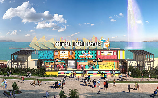 Central Beach Bazaar: New Attraction With Musical Fountain & Sentosa SkyJet Coming In September