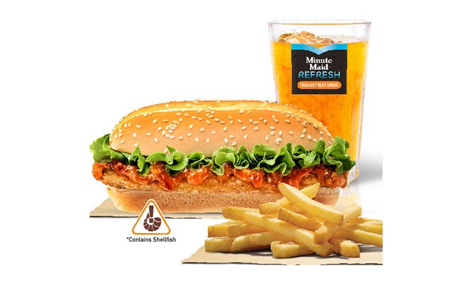 Burger King Chilli Crab Long Chicken Burger