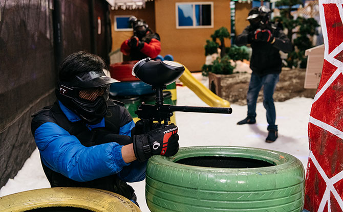 Winter Shooting Arena: Have A Paint Ball Battle At Snow City