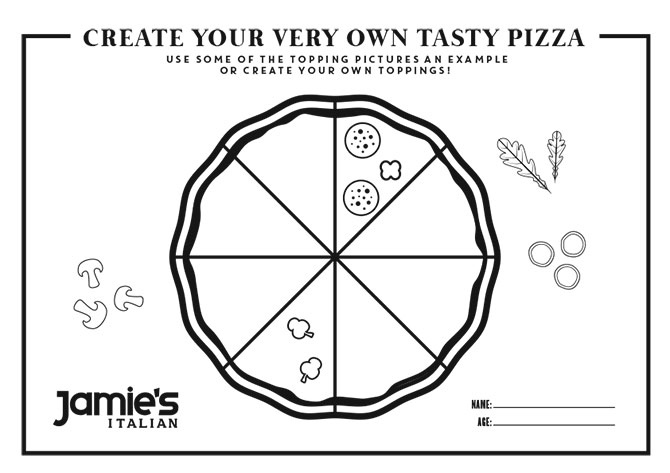 Jamie’s Italian Singapore’s Pizza Colouring Contest