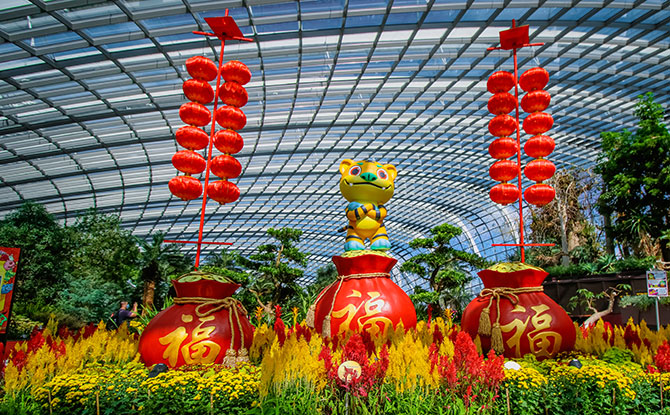 Chinese New Year at Gardens by the Bay's Flower Dome