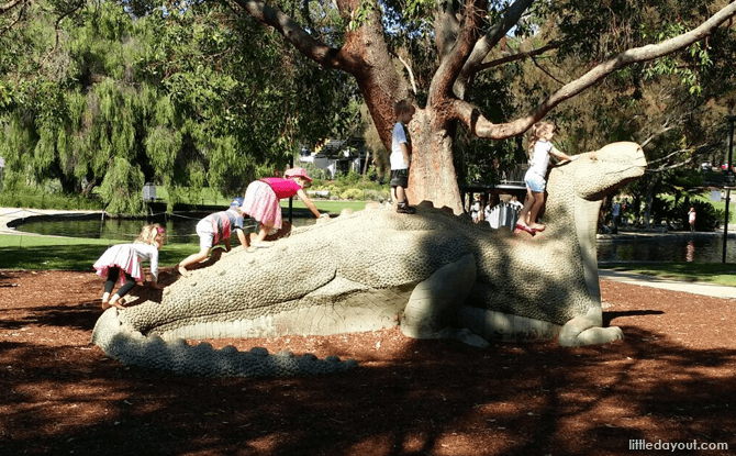 Dinosaur Statues at Synergy Parkland, Kings Park, Perth