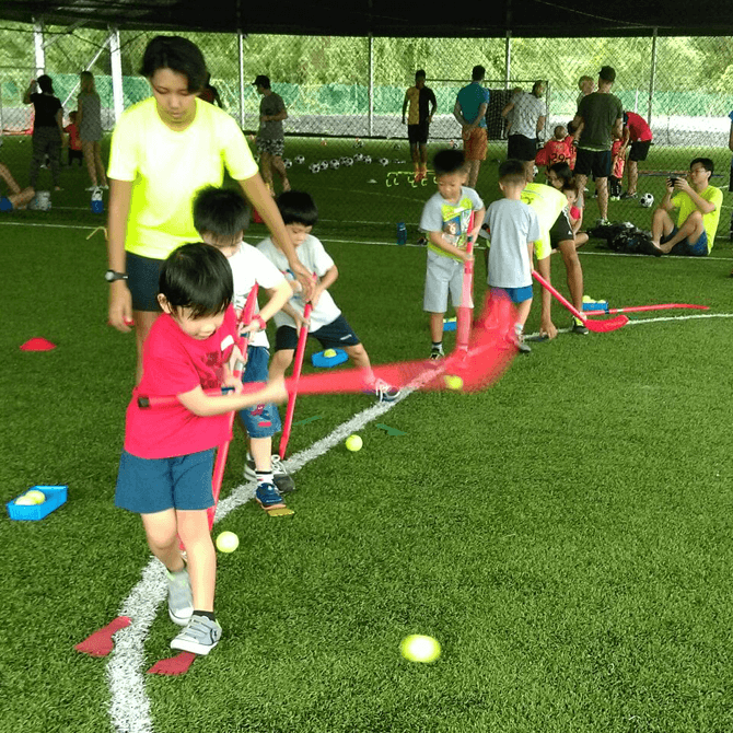 Children enjoy learning 10 different sports at Ready Steady Go Kids.