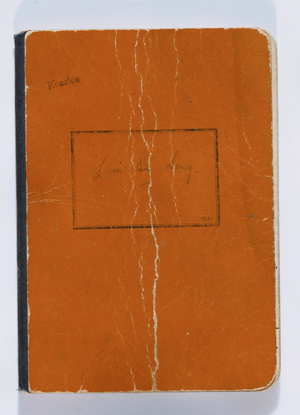 Lim Bo Seng’s personal diary, Image Courtesy of National Museum of Singapore, National Heritage Board