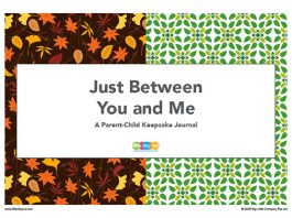 Parent-Child Keepsake Journal Printable: Written Conversations