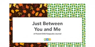 Parent-Child Keepsake Journal Printable: Written Conversations