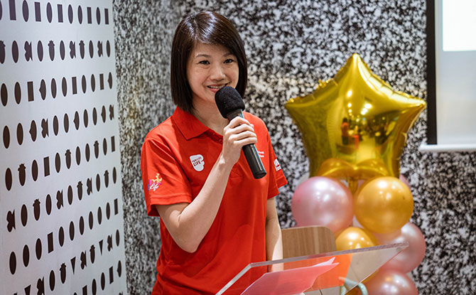 Sun Xueling at launch of McDonald's Family Mental Wellness Campaign