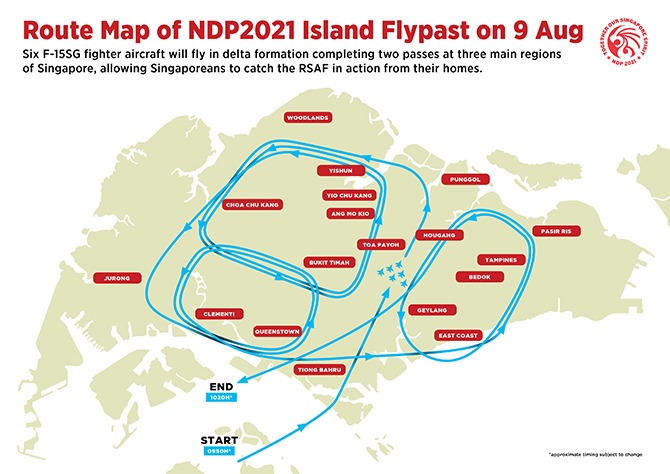 National Day 2021 Flypast Timings