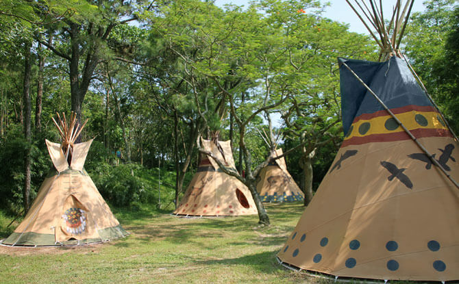 Native American Teppee at Sai Yuen Farm on Cheung Chau Island