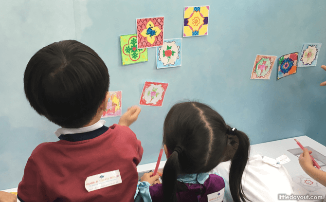 Peranakan Tile Activity, Children's Season at National Museum of Singapore 2017