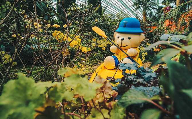 Kayaking Bear Mascot