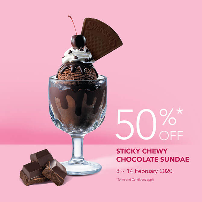 50% Off Swensen’s Sticky Chewy Chocolate Promotion