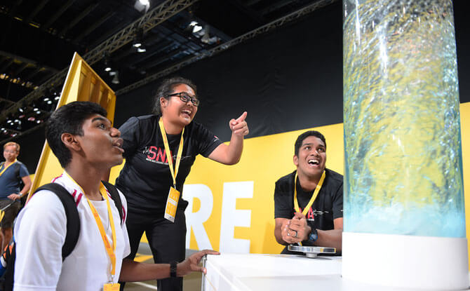 Exhibits at Shell Make the Future Singapore