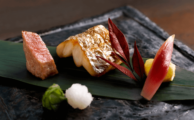Shoukouwa Grilled Sabre fish Tachiuo and Tuna belly Otoro
