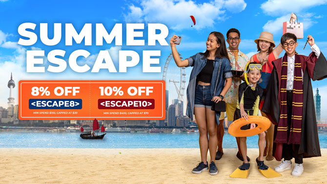 Save Up to $100 On Your Family Holiday With Klook Summer Escape Discount Codes e-SummerEscape-DesktopKV