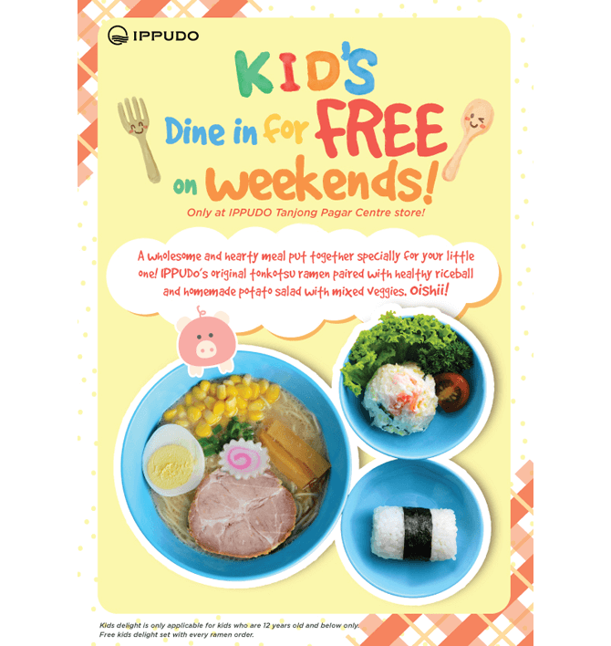 Kids Dine For Free On Weekends At IPPUDO Tanjong Pagar Centre