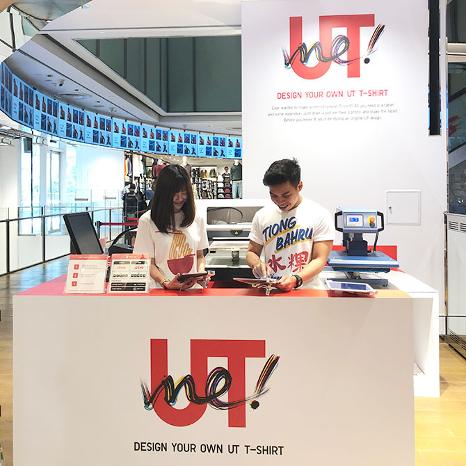 UNIQLO UTme! booth is located at level 3 of the Orchard Central Global Flagship Store Singapore